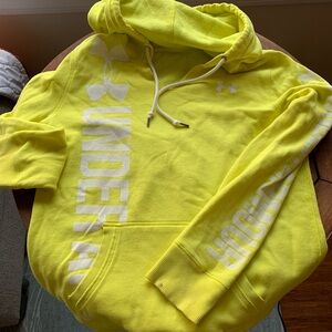 Under Armour Vibrant Yellow Hoodie with White Accents